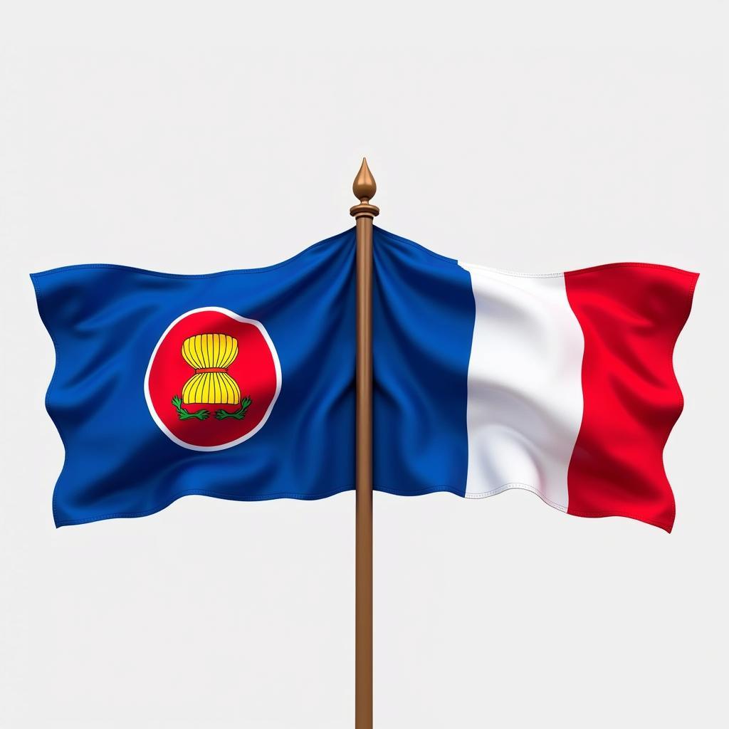 ASEAN and France flags