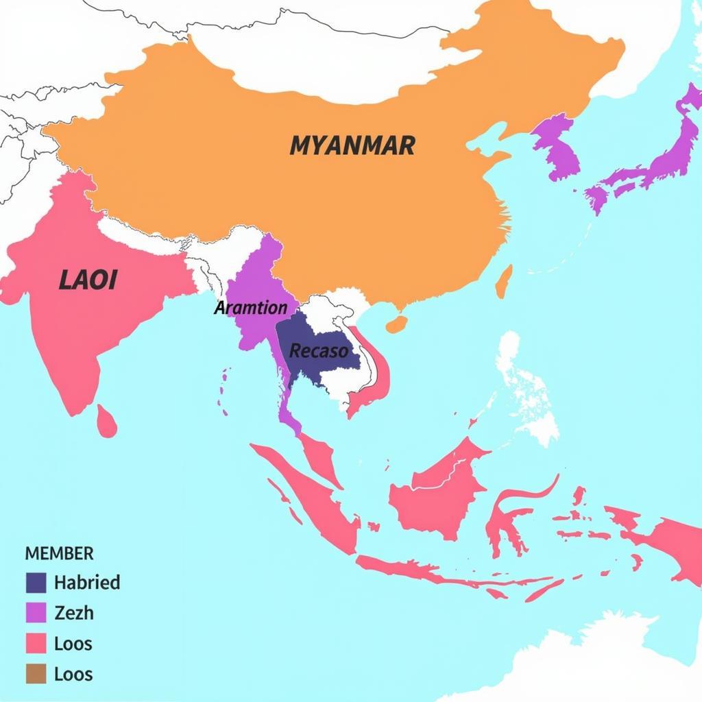 Map of ASEAN Free Trade Area