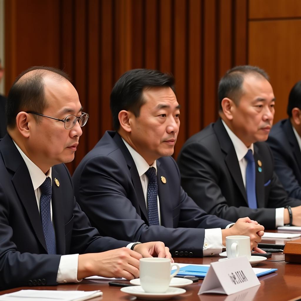 ASEAN Leaders at a Summit Looking Towards the Future