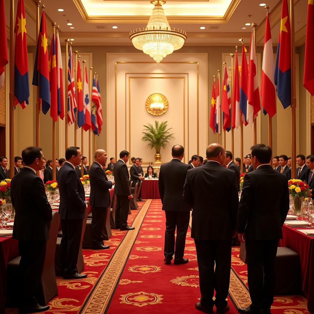 ASEAN leaders and dignitaries at the 50th Anniversary Gala Dinner