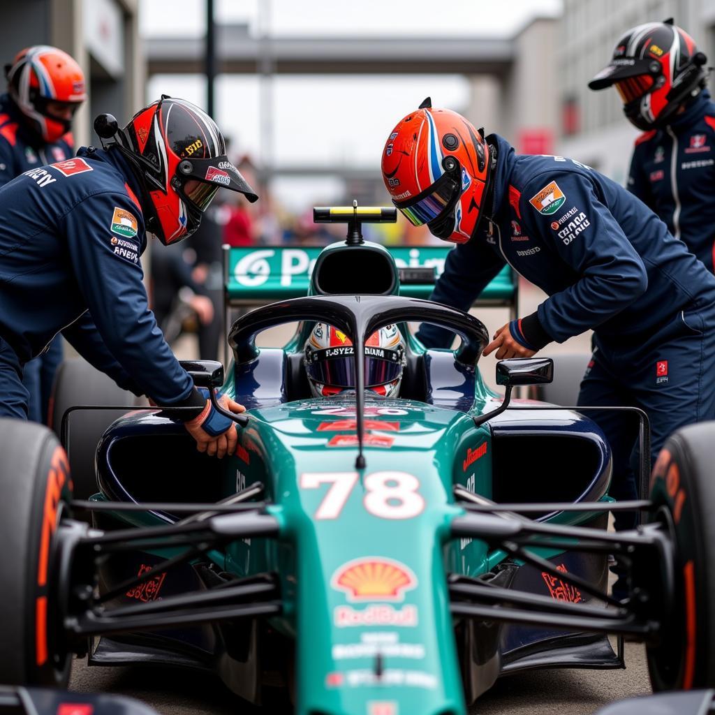 ASEAN Grand Prix pit crew in action