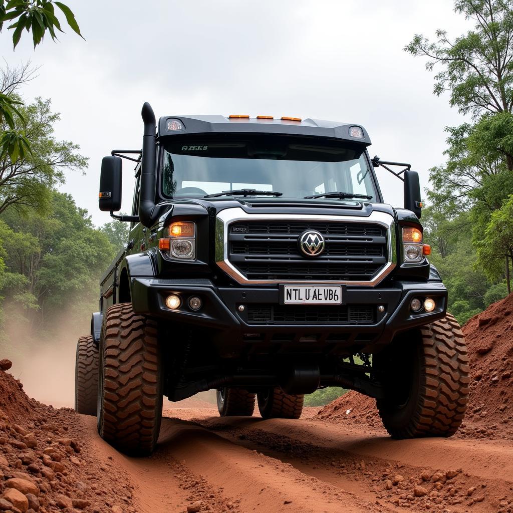 ASEAN HD truck navigating a challenging off-road test track