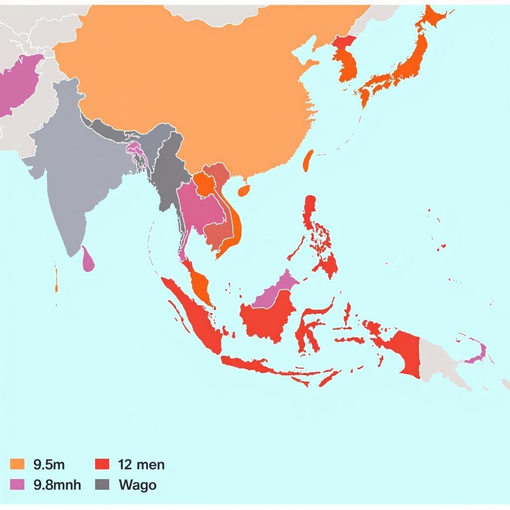 Southeast Asian Height Map in 2016