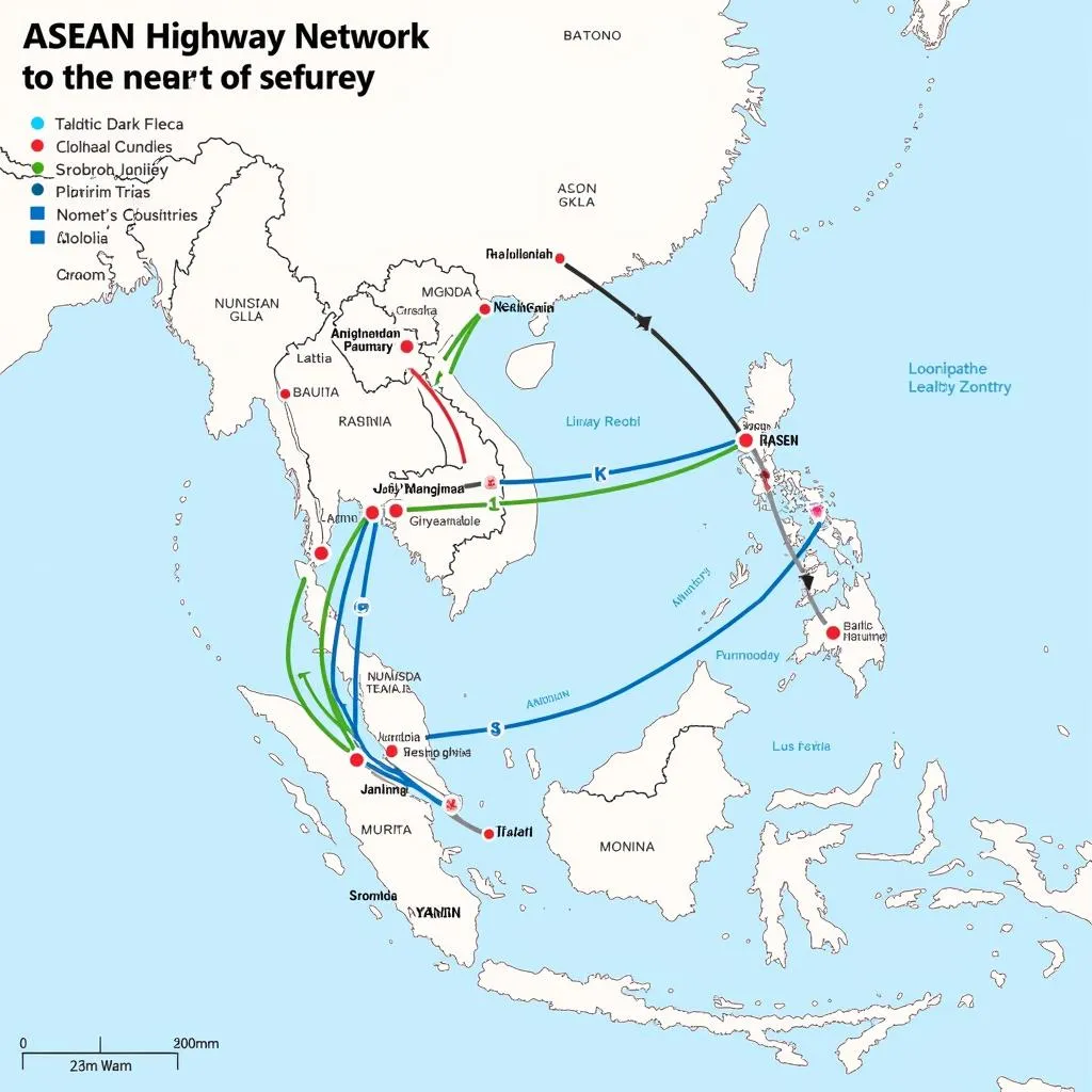 ASEAN Highway Network map