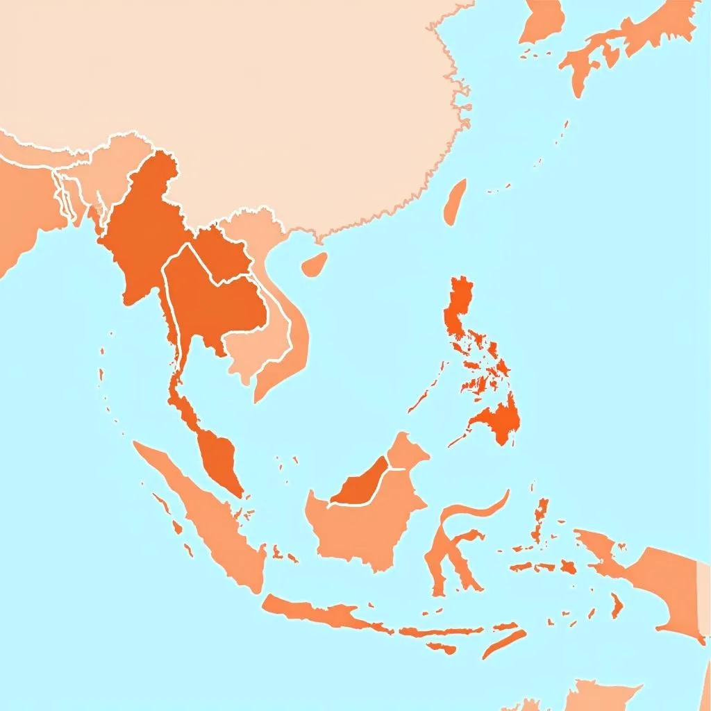 Map of ASEAN member states