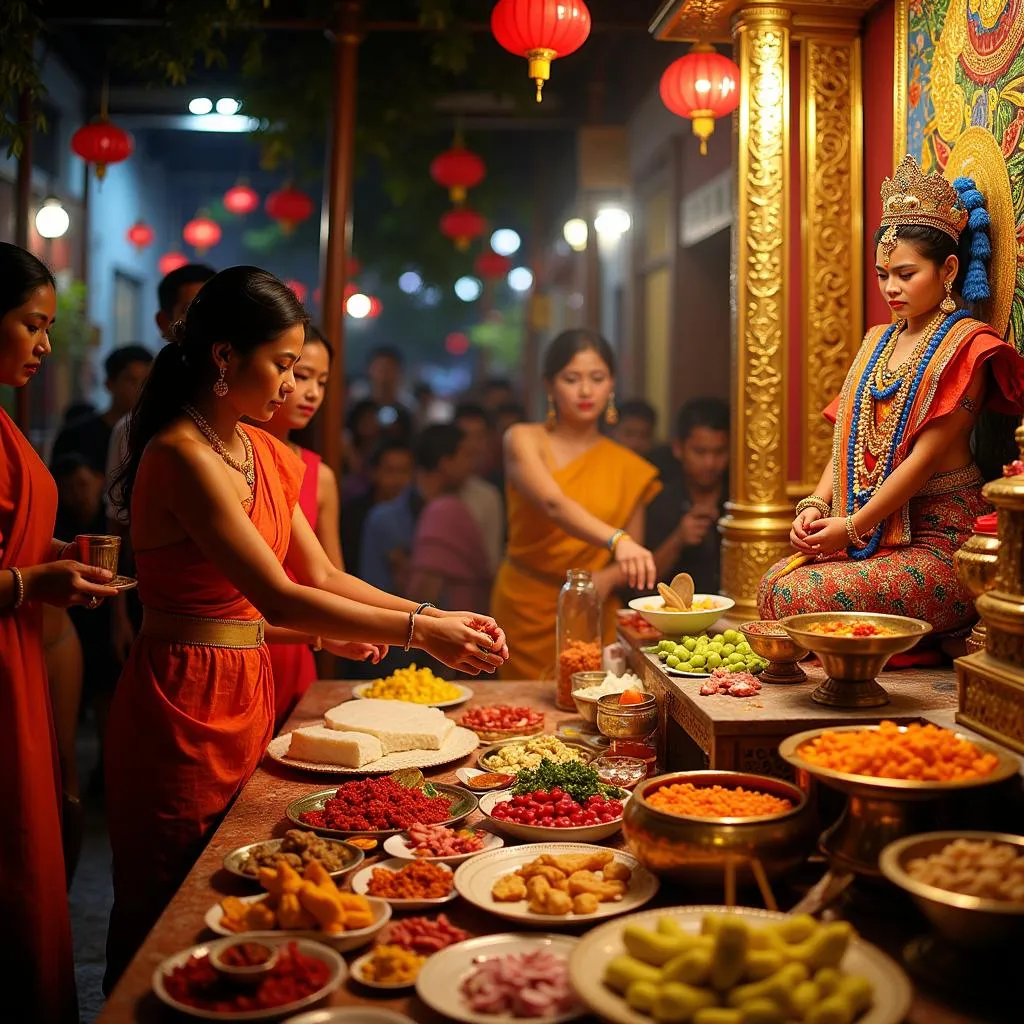 Offering Ceremony at a Shrine