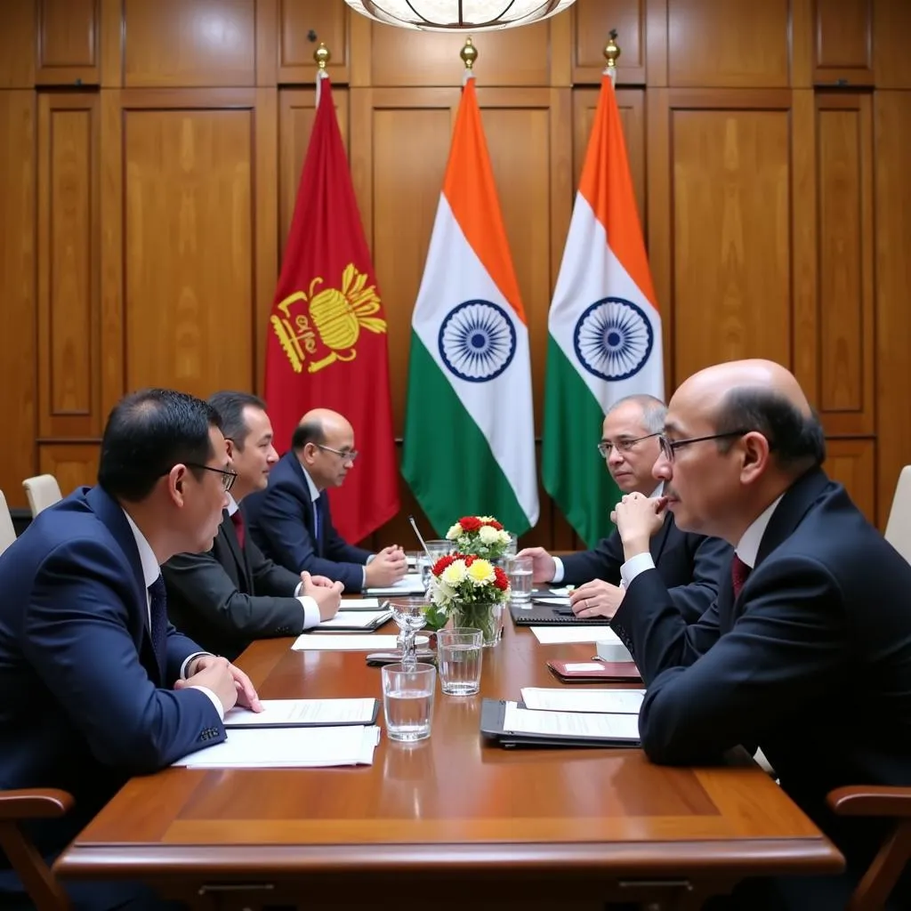 ASEAN and India officials during security dialogue