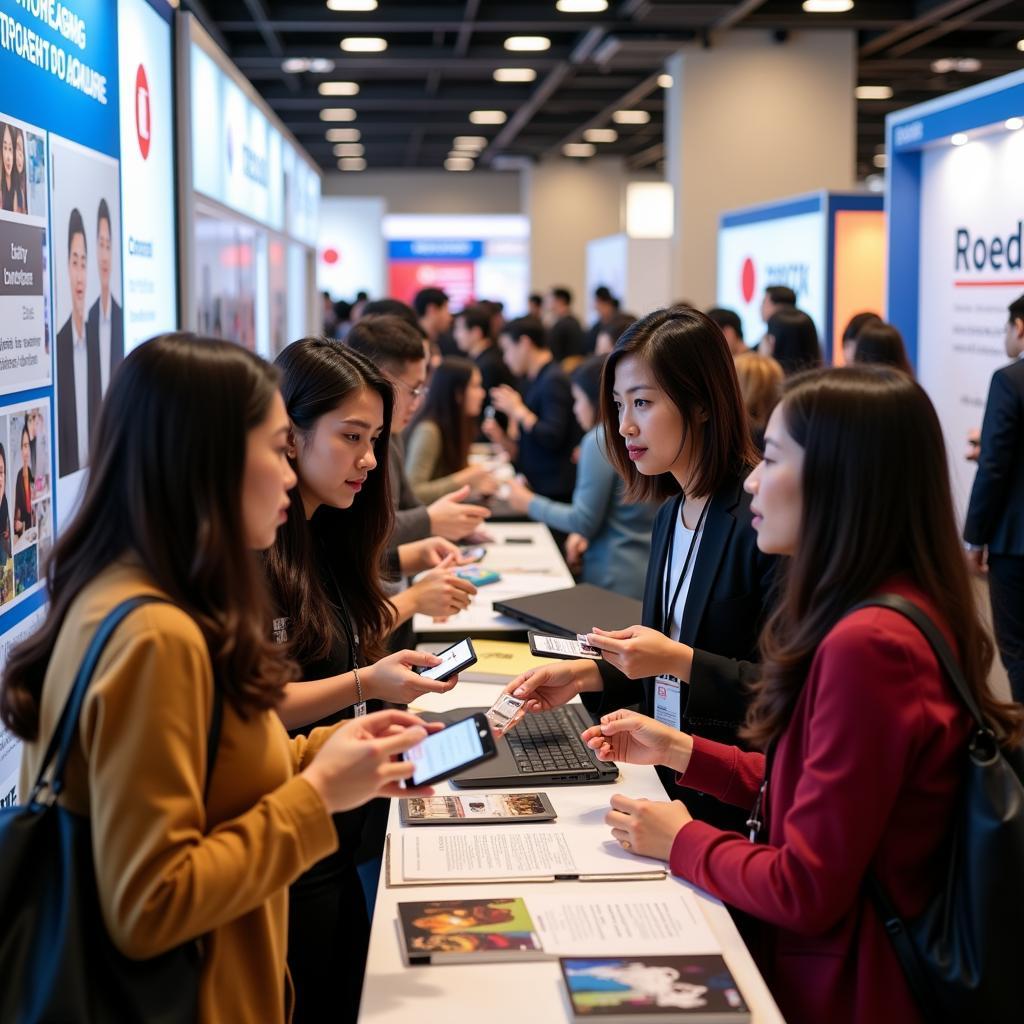 Attendees networking at the ASEAN-Japan Career Fair