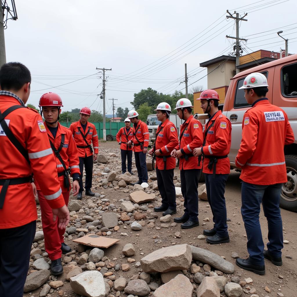 ASEAN and Japanese experts conduct a joint disaster relief training exercise