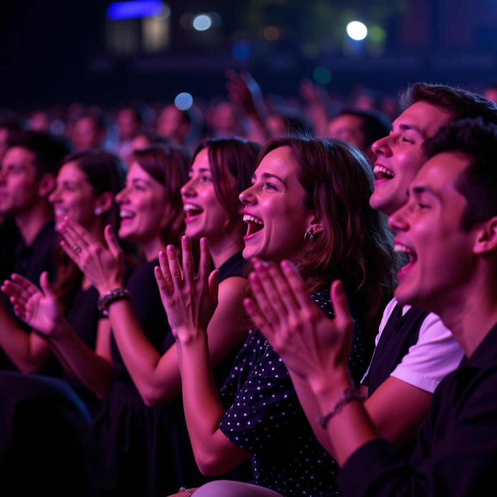 The audience cheering during a performance at the ASEAN Japan Music Festival