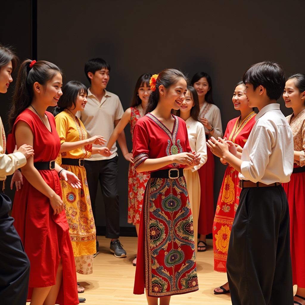 Participants engaging in cultural exchange activities at the 2019 ASEAN-Korea Youth Network Workshop