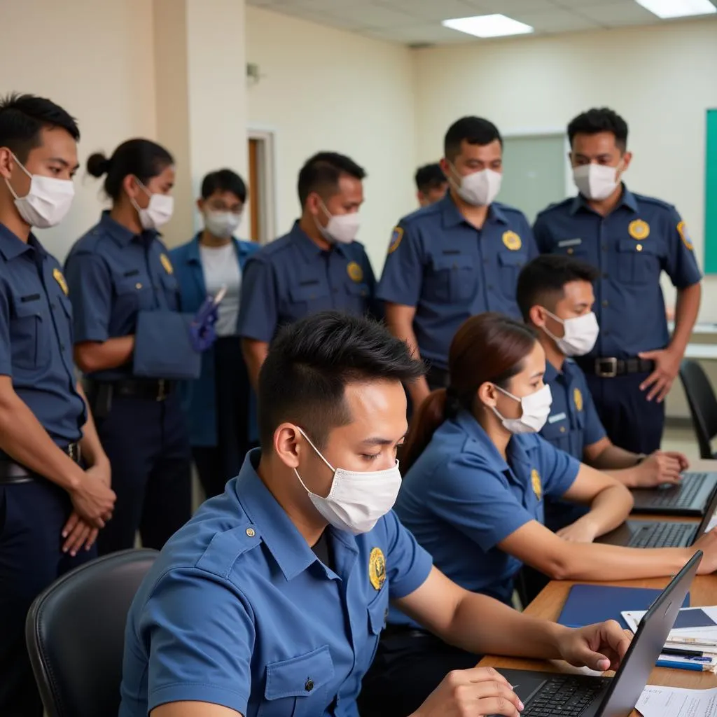 ASEAN law enforcement officers participating in a training program