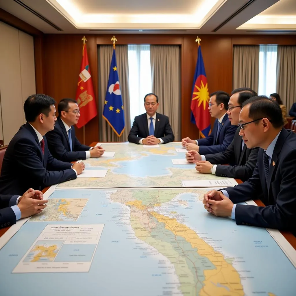 ASEAN leaders discussing regional connectivity.