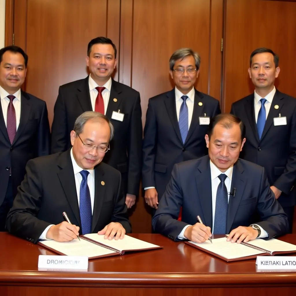 ASEAN Leaders Signing Agreement