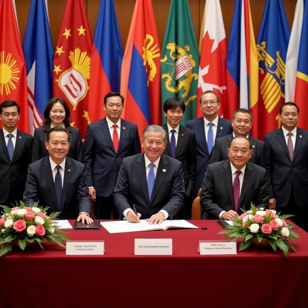 ASEAN Leaders Signing Agreement