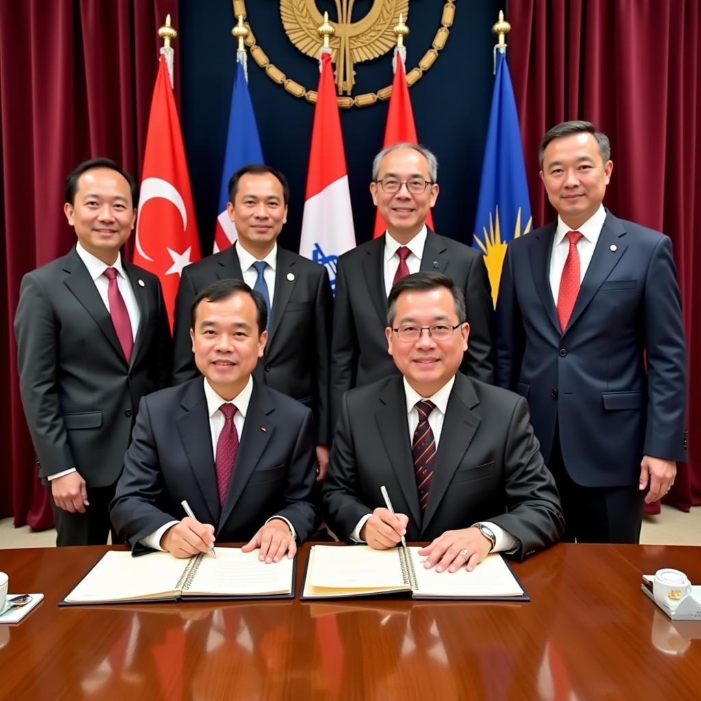 ASEAN Leaders Signing Agreement