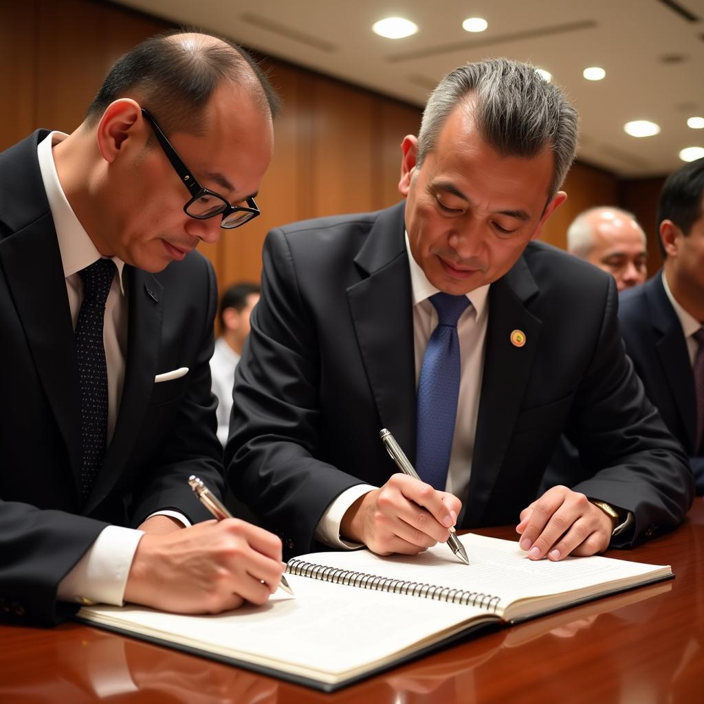 ASEAN Leaders Signing Agreement