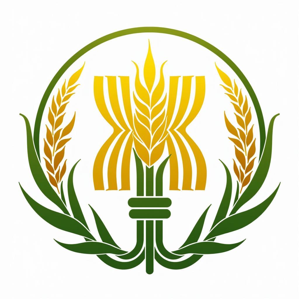 ASEAN Logo Circle and Rice Stalks