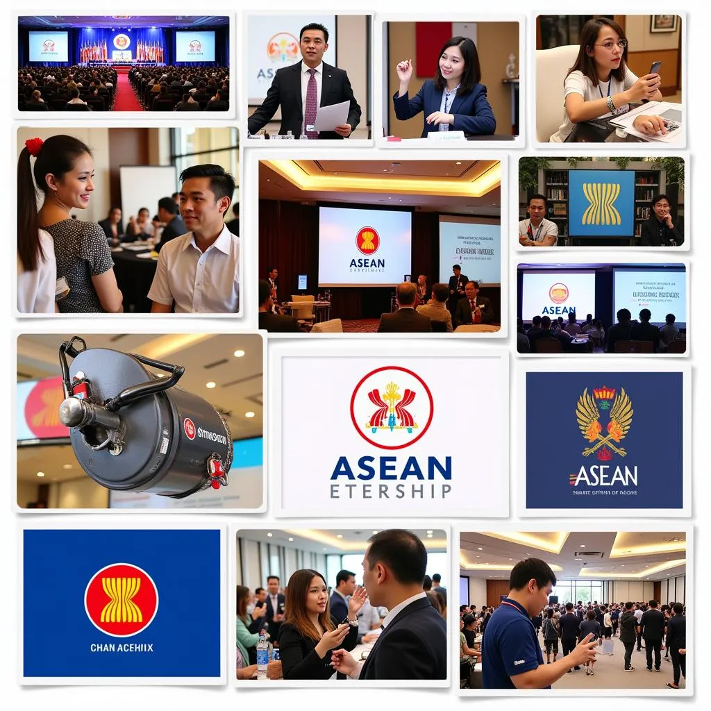 Examples of ASEAN logo usage in different contexts.