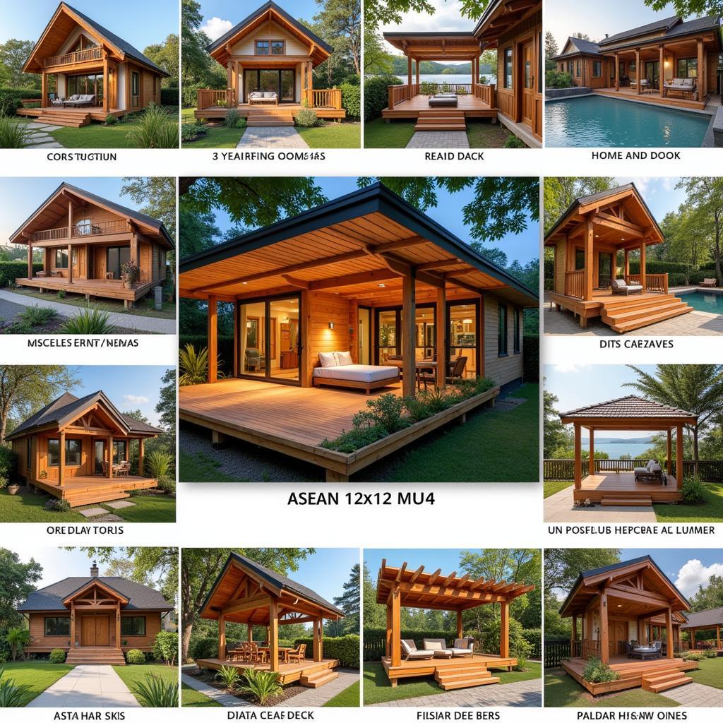 Various applications of ASEAN 12x12x4 lumber in construction and outdoor projects