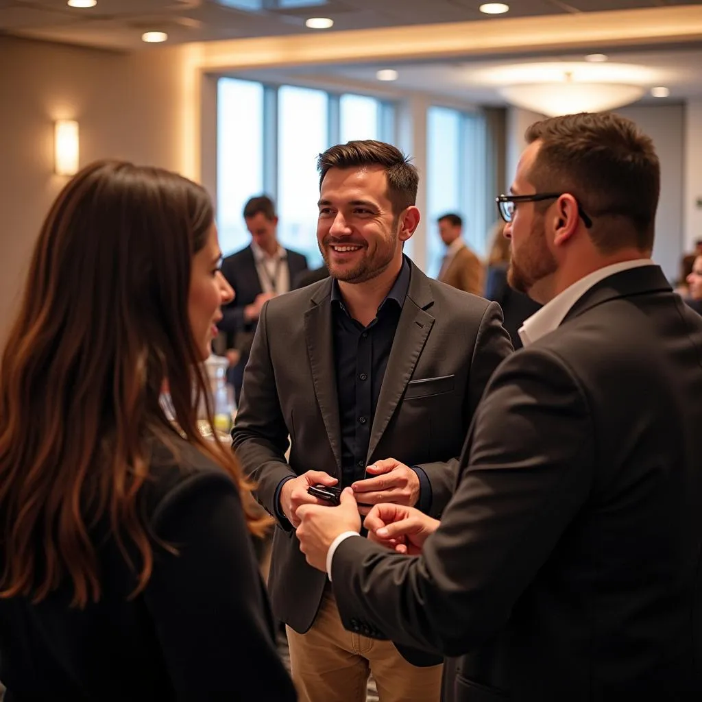 Attendees Networking during Conference Break