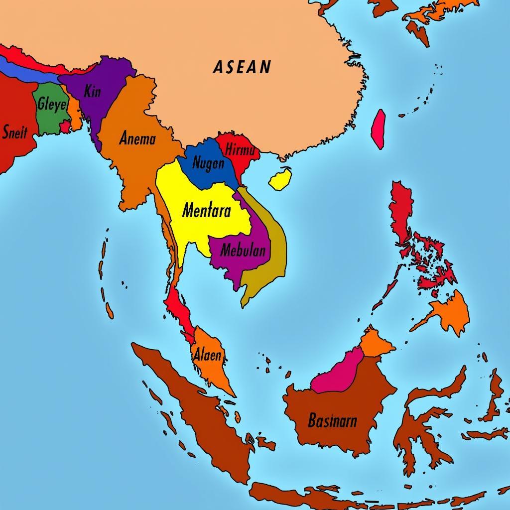 Map of ASEAN countries