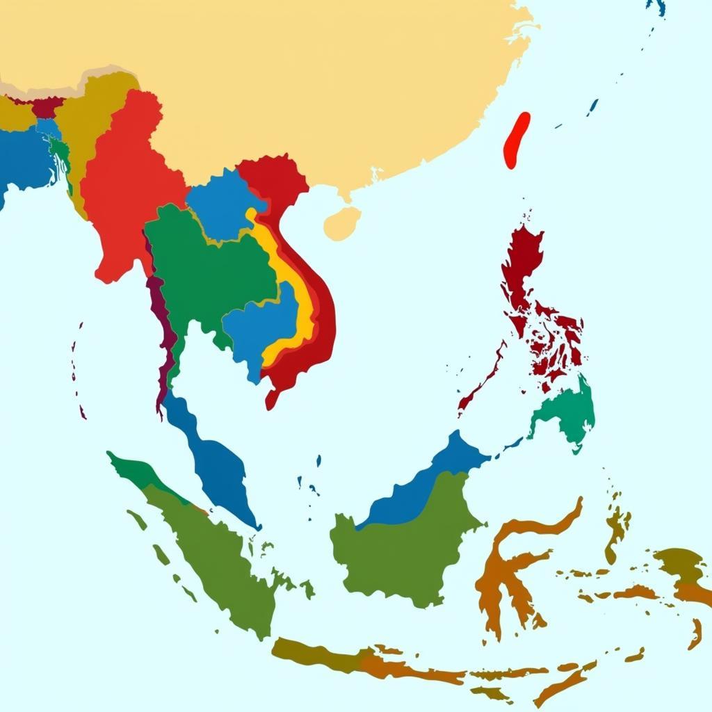 Map Highlighting ASEAN Member States