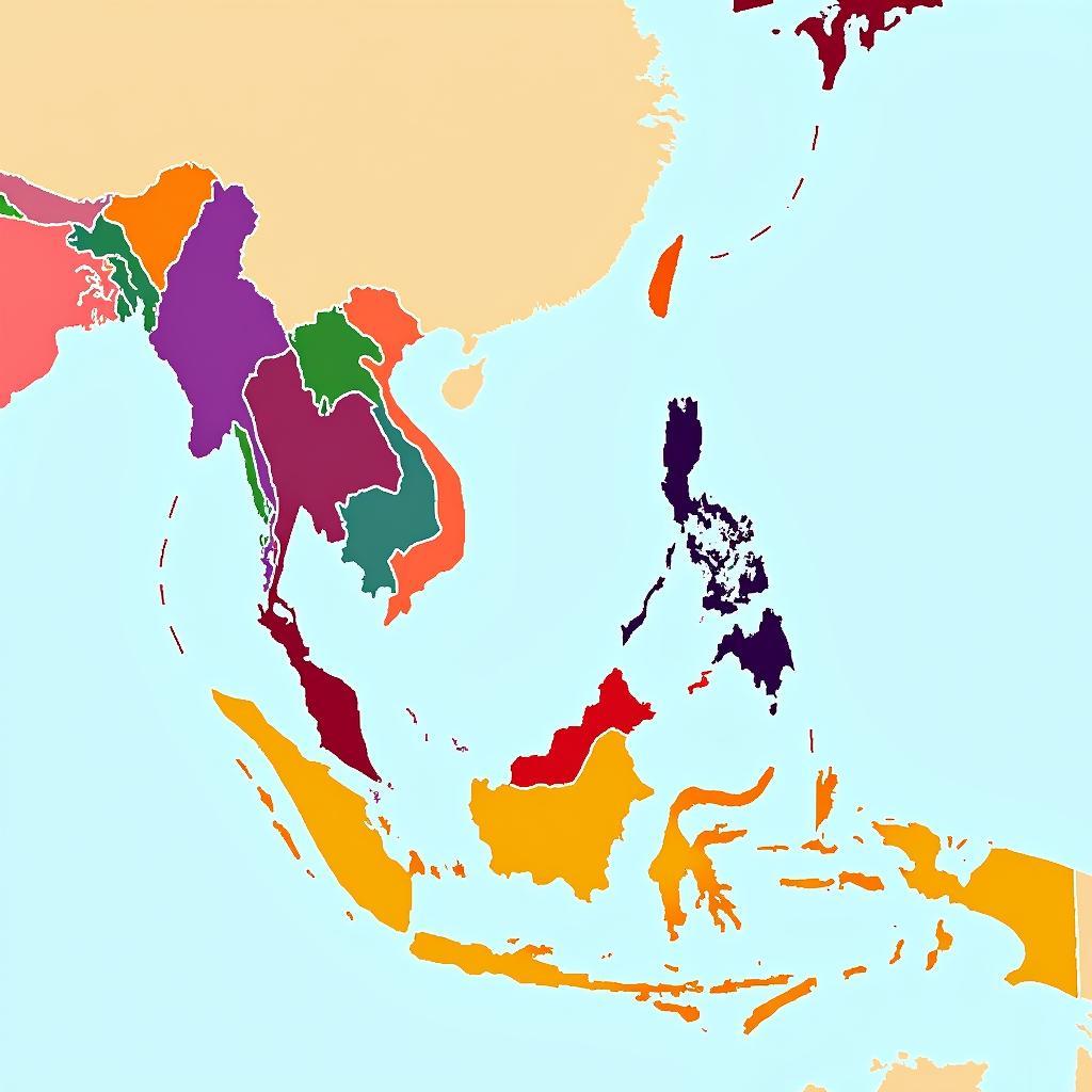 Map of ASEAN countries