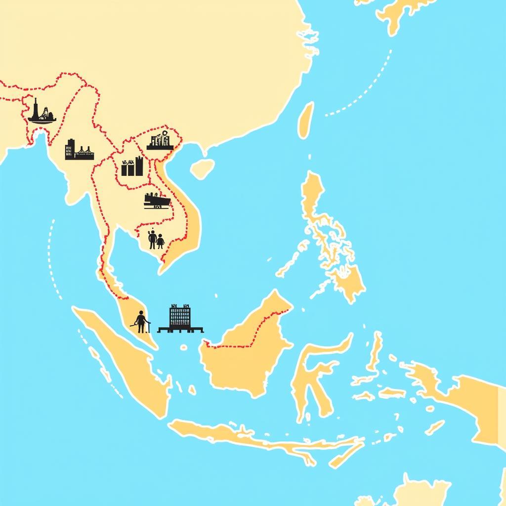 ASEAN map highlighting business potential