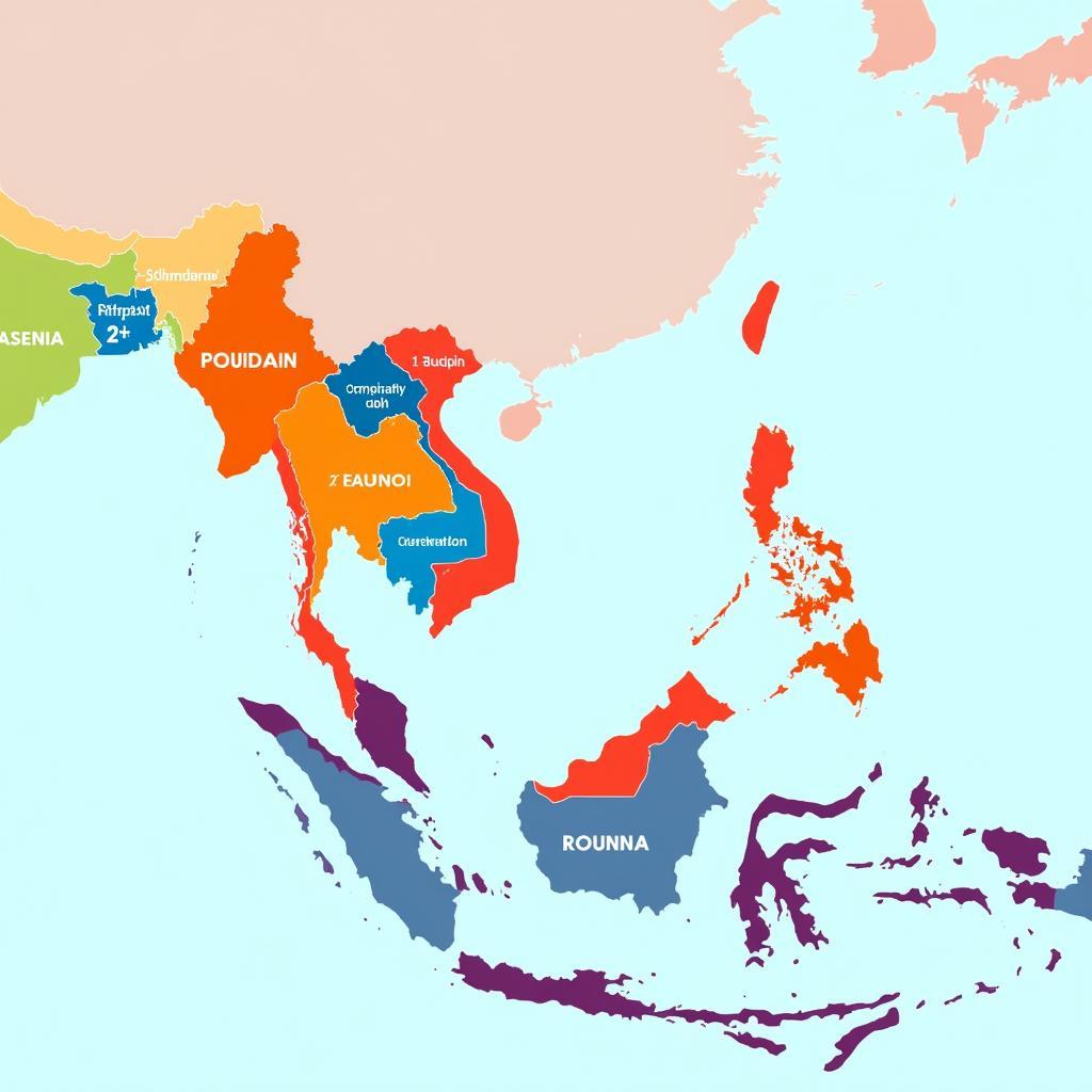 ASEAN Map with Economic Indicators