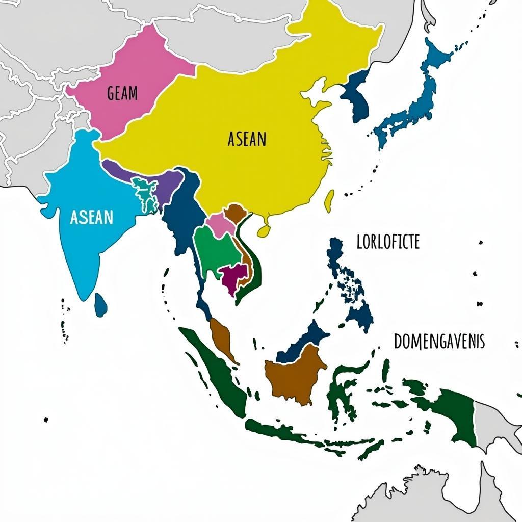 ASEAN Map with Economic Indicators