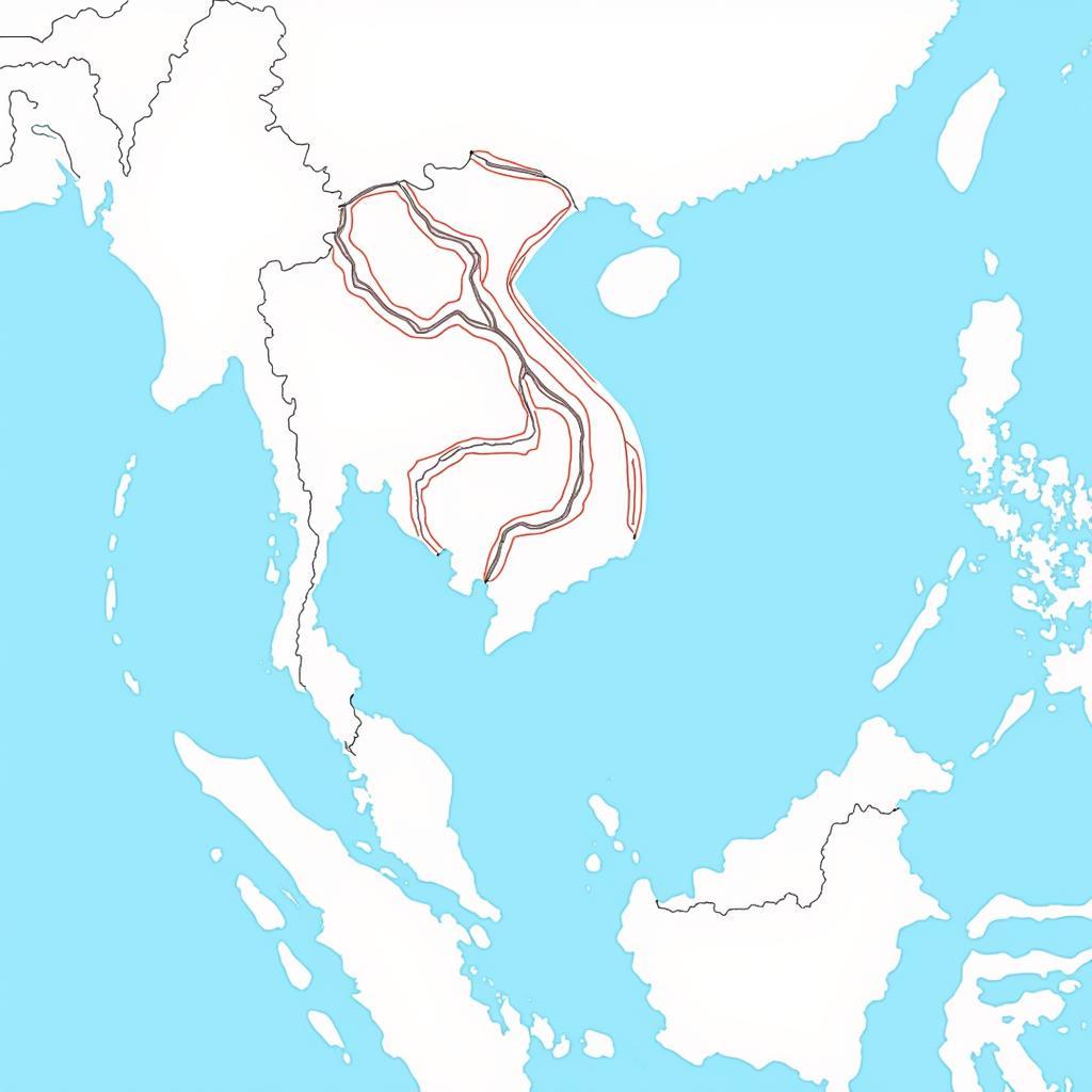 ASEAN Map with Business Connections Highlighted