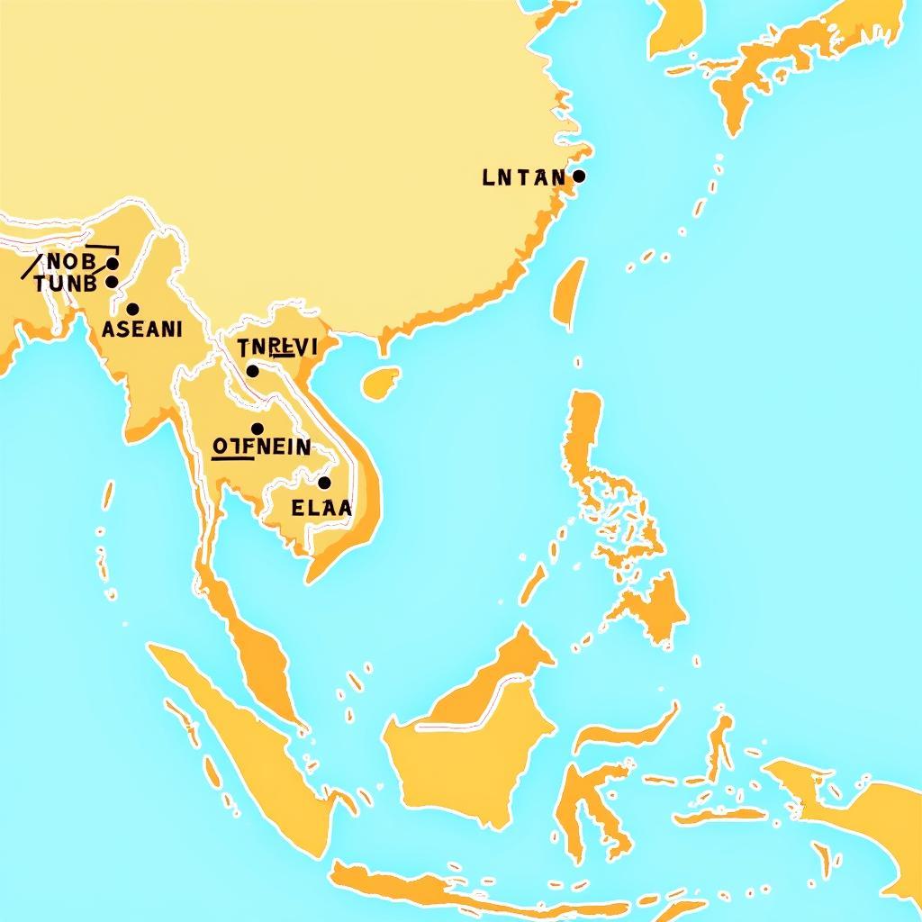 ASEAN Map Highlighting Trade Routes and Business Opportunities