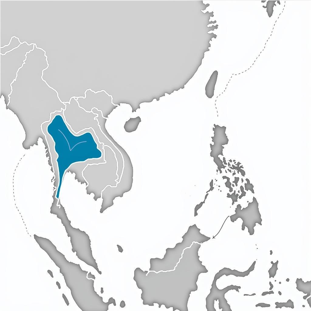 ASEAN Map Highlighting Trade Routes