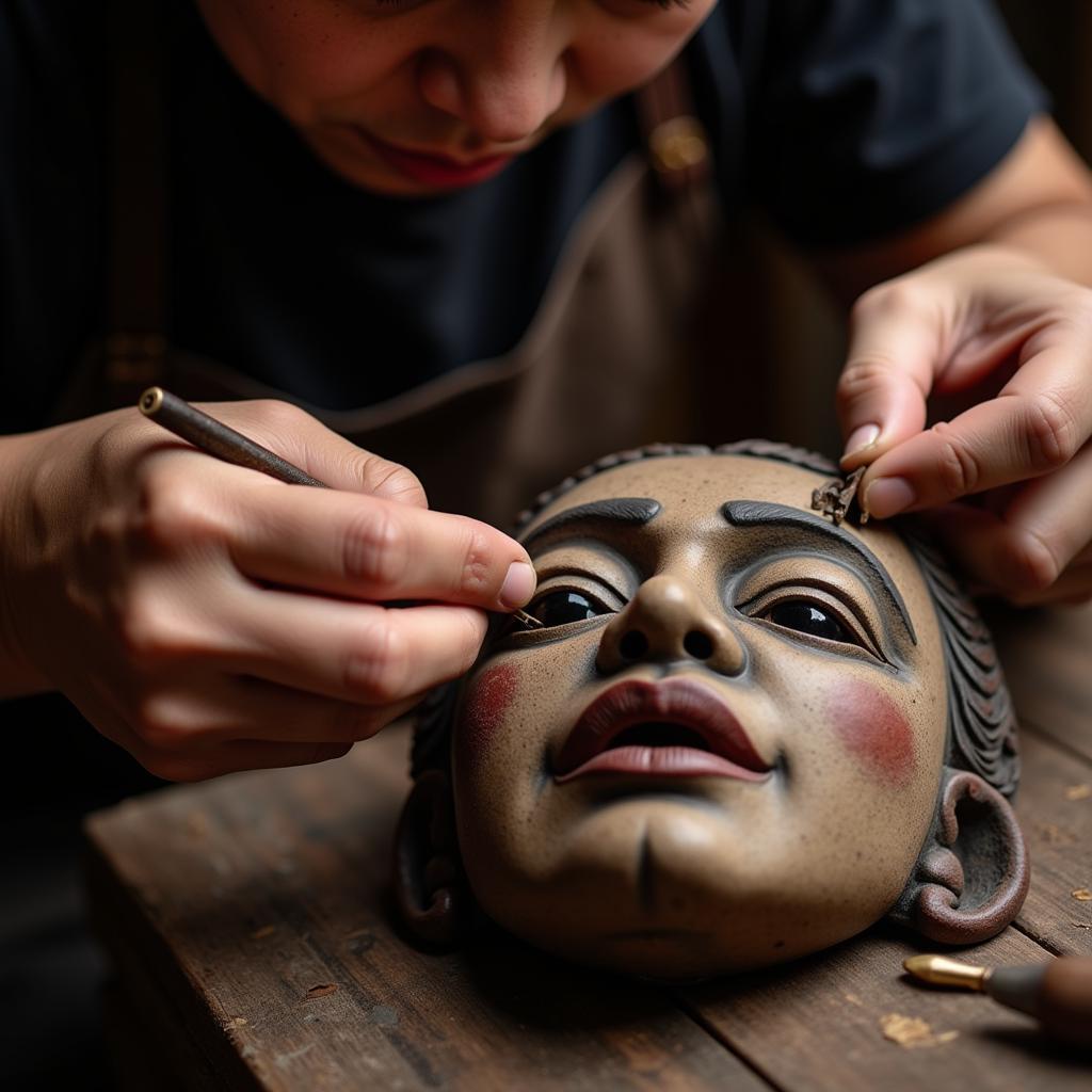 Skilled Asean Mask Craftsman