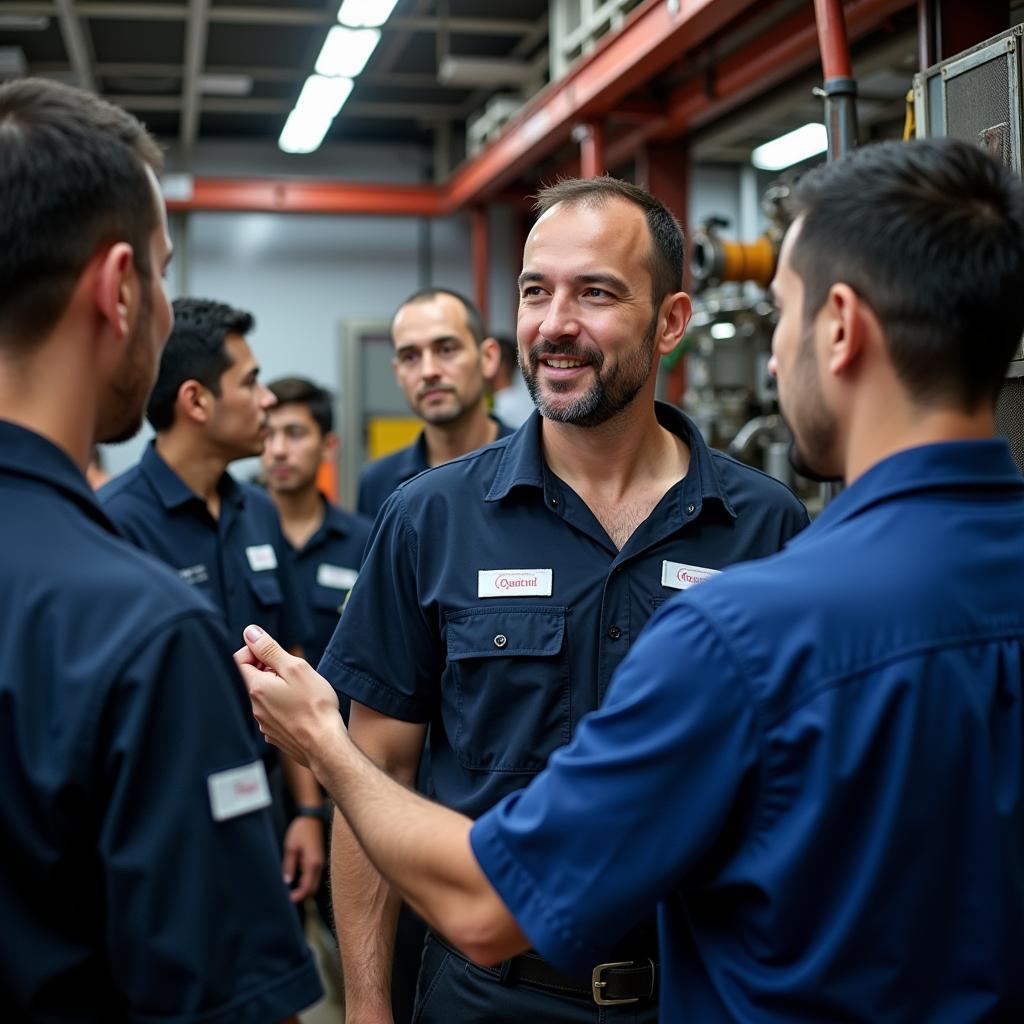 A certified ASEAN Master Engine Machinist leading a team in the engine control room