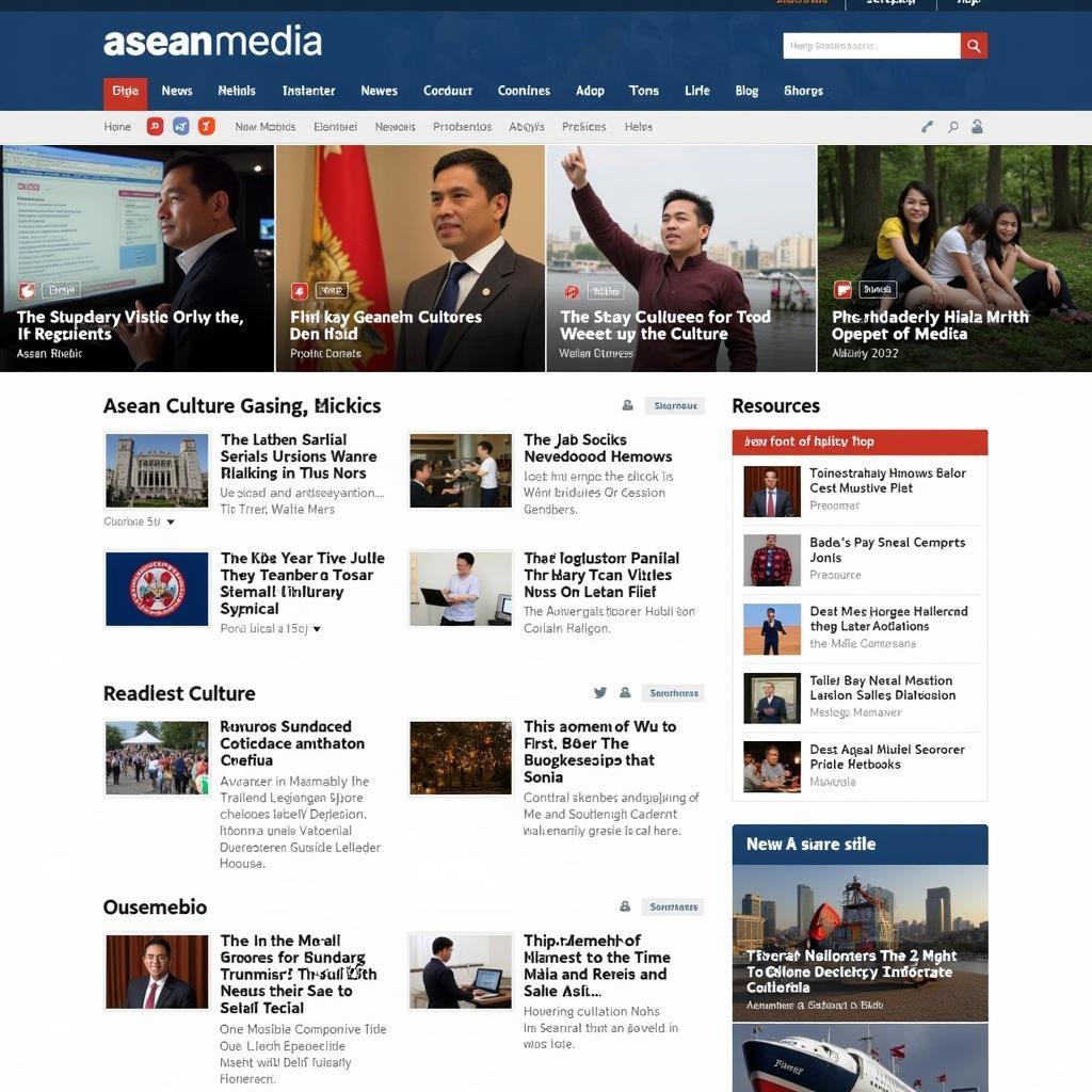 Asean Media Website Homepage