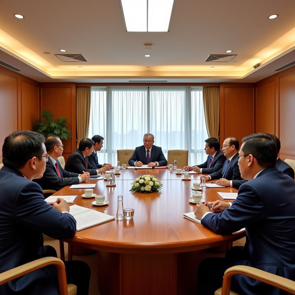 ASEAN officials meeting at the Secretariat in Jakarta