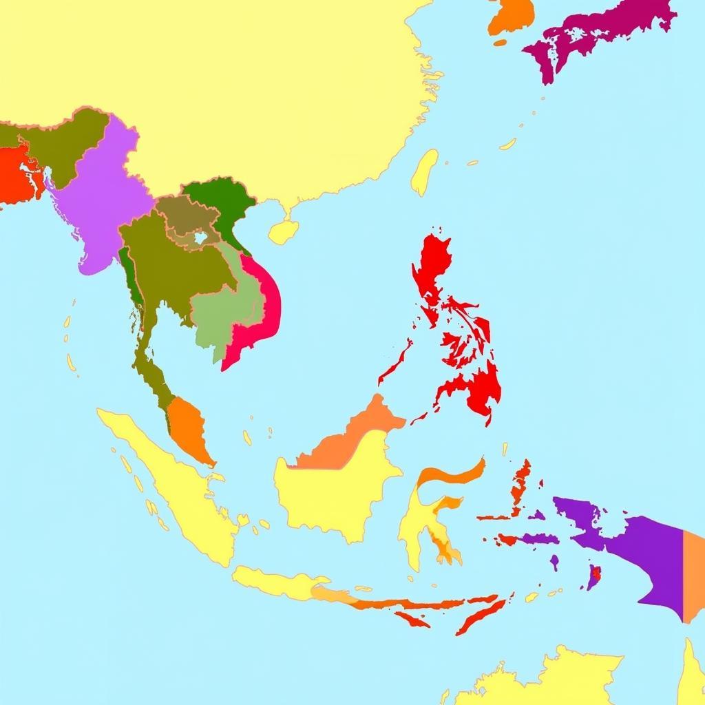 Map of ASEAN member states