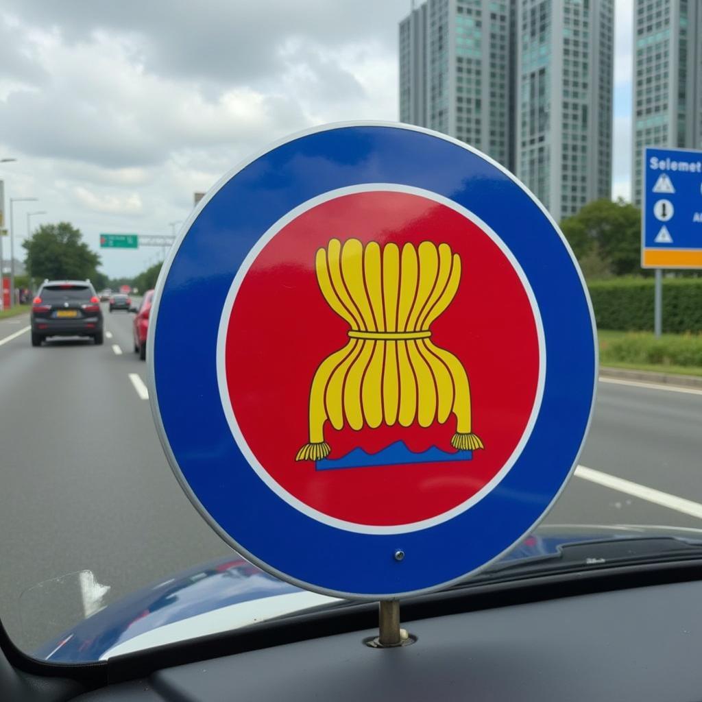 ASEAN motor symbol displayed on vehicles traveling across borders