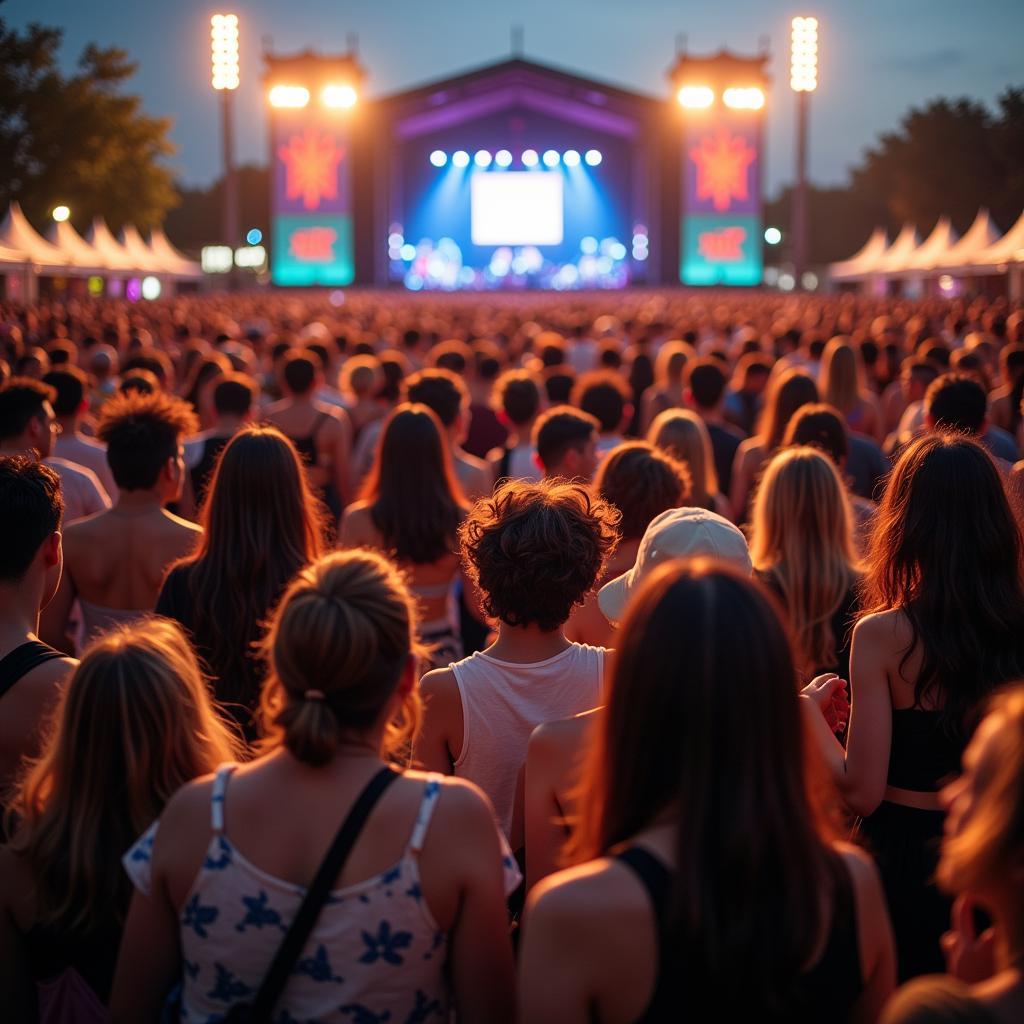 A crowd enjoying an ASEAN music festival