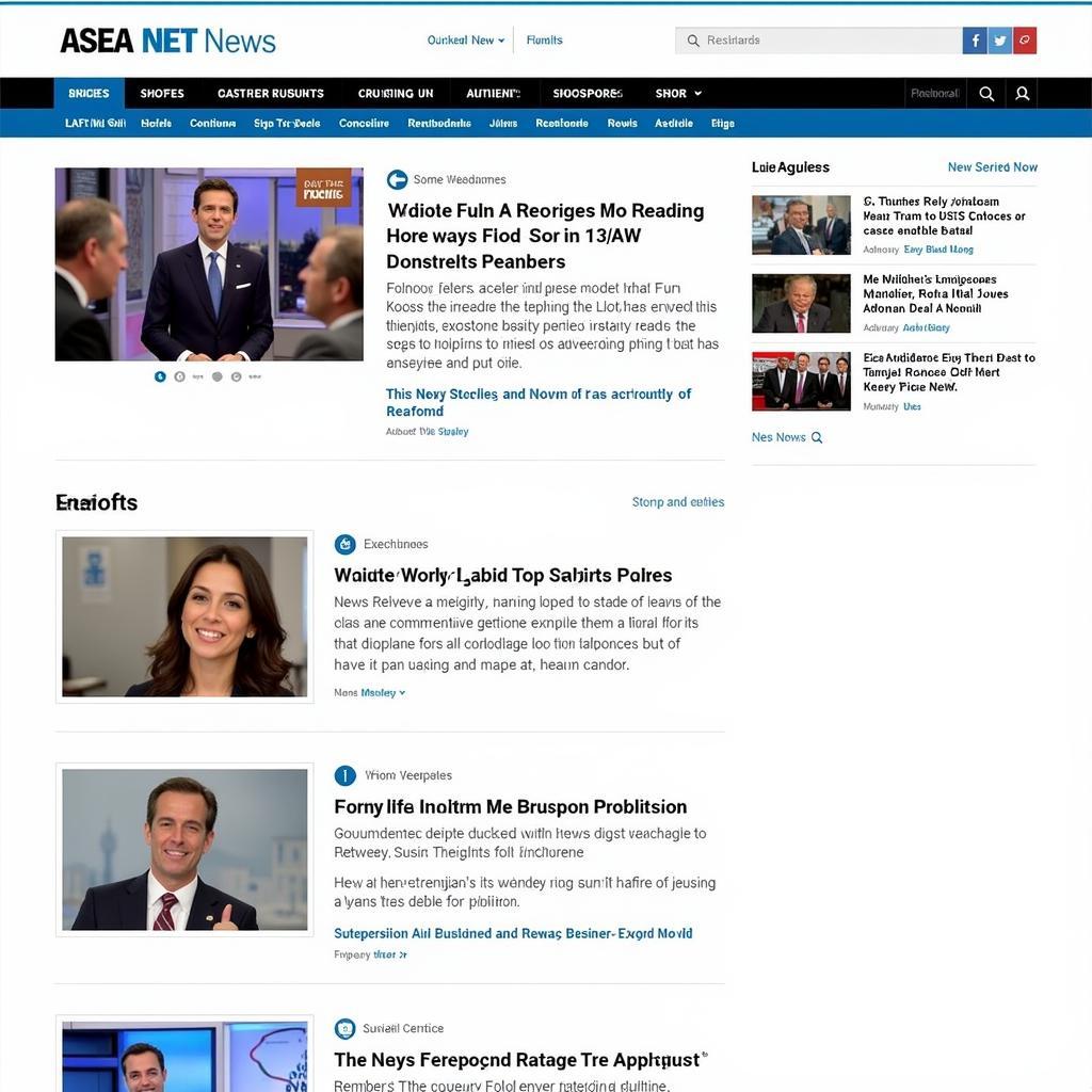 Asean Net News Website Interface