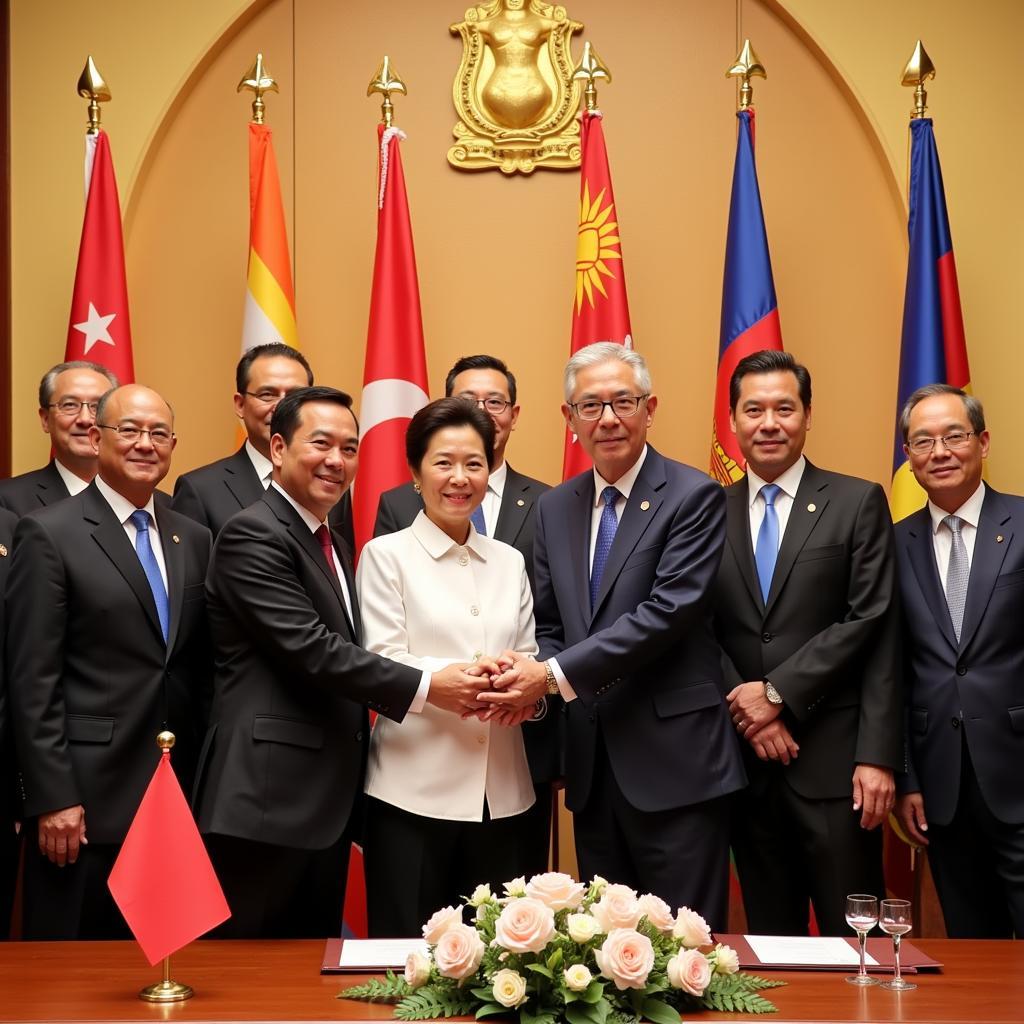 ASEAN Officials Signing CASA Agreement