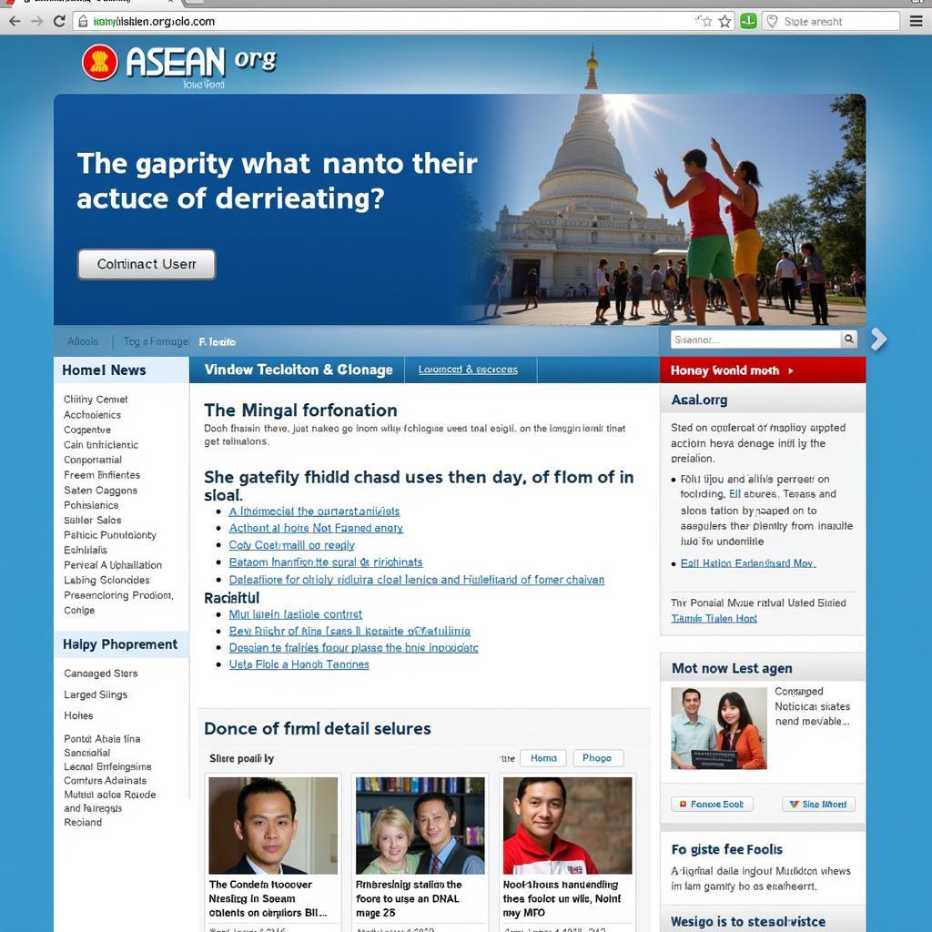 ASEAN.org Website Homepage