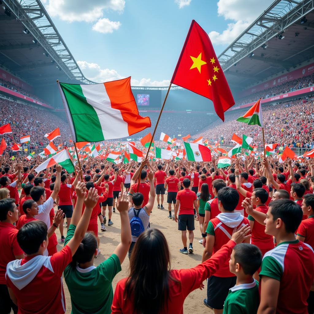 Athletes parade during the opening ceremony of the 2022 ASEAN Para Games