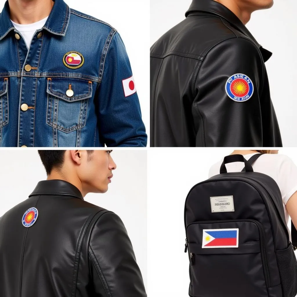 Different jacket styles featuring ASEAN patches.