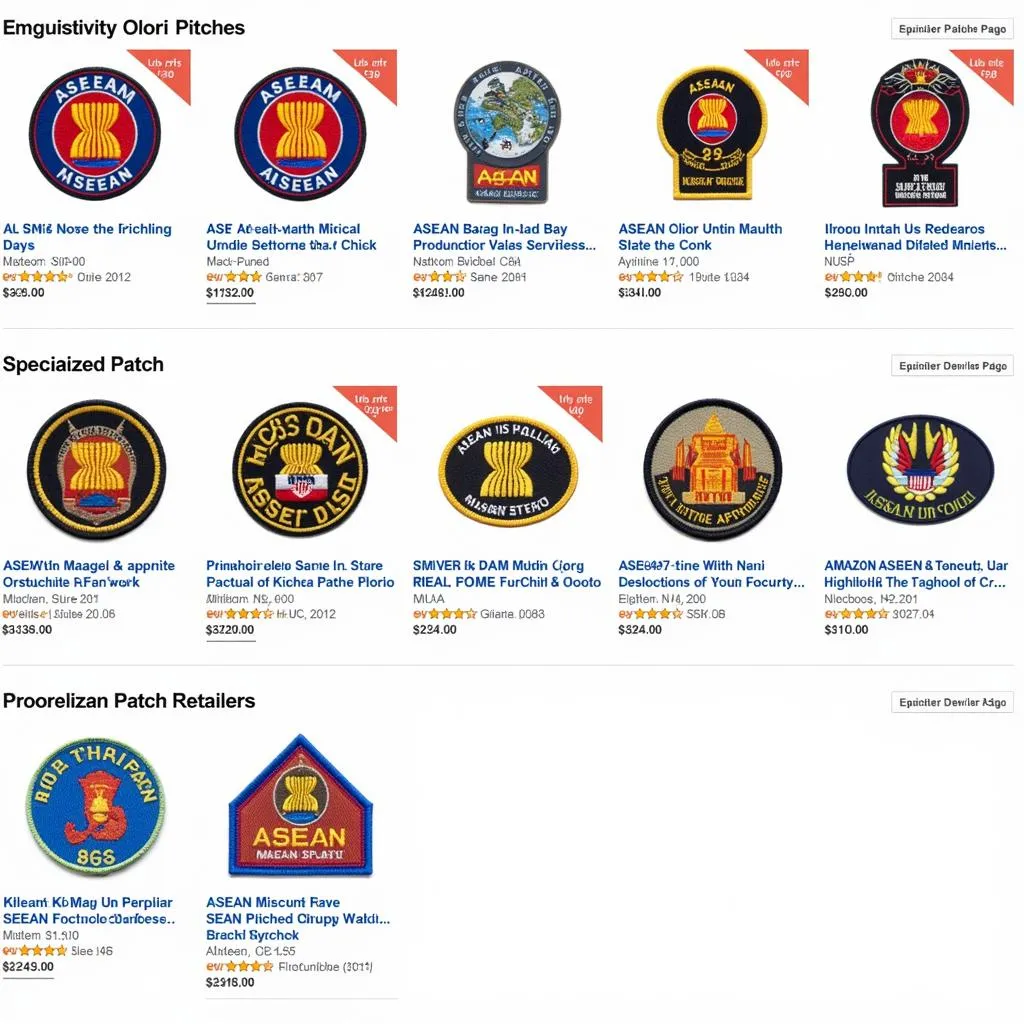 Online stores selling ASEAN patches