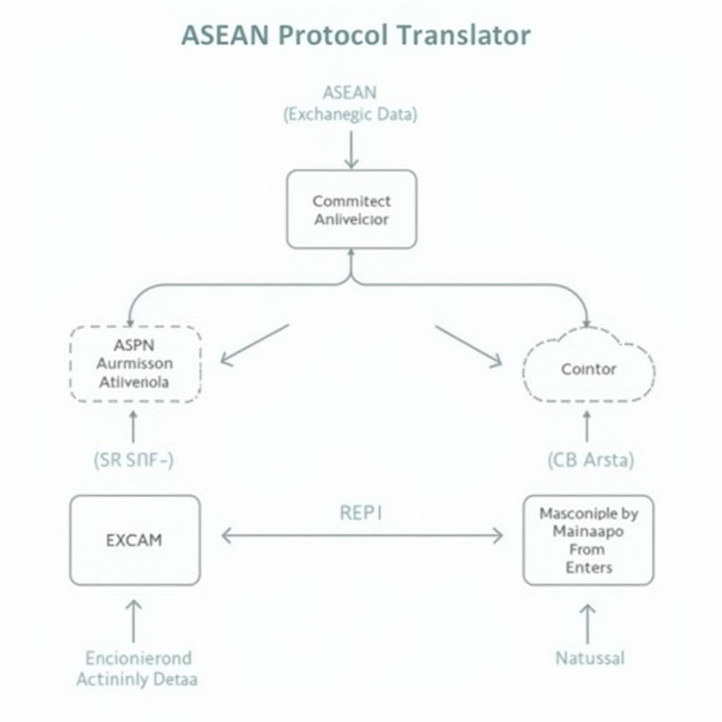 Diagram illustrating the ASEAN protocol translator in action