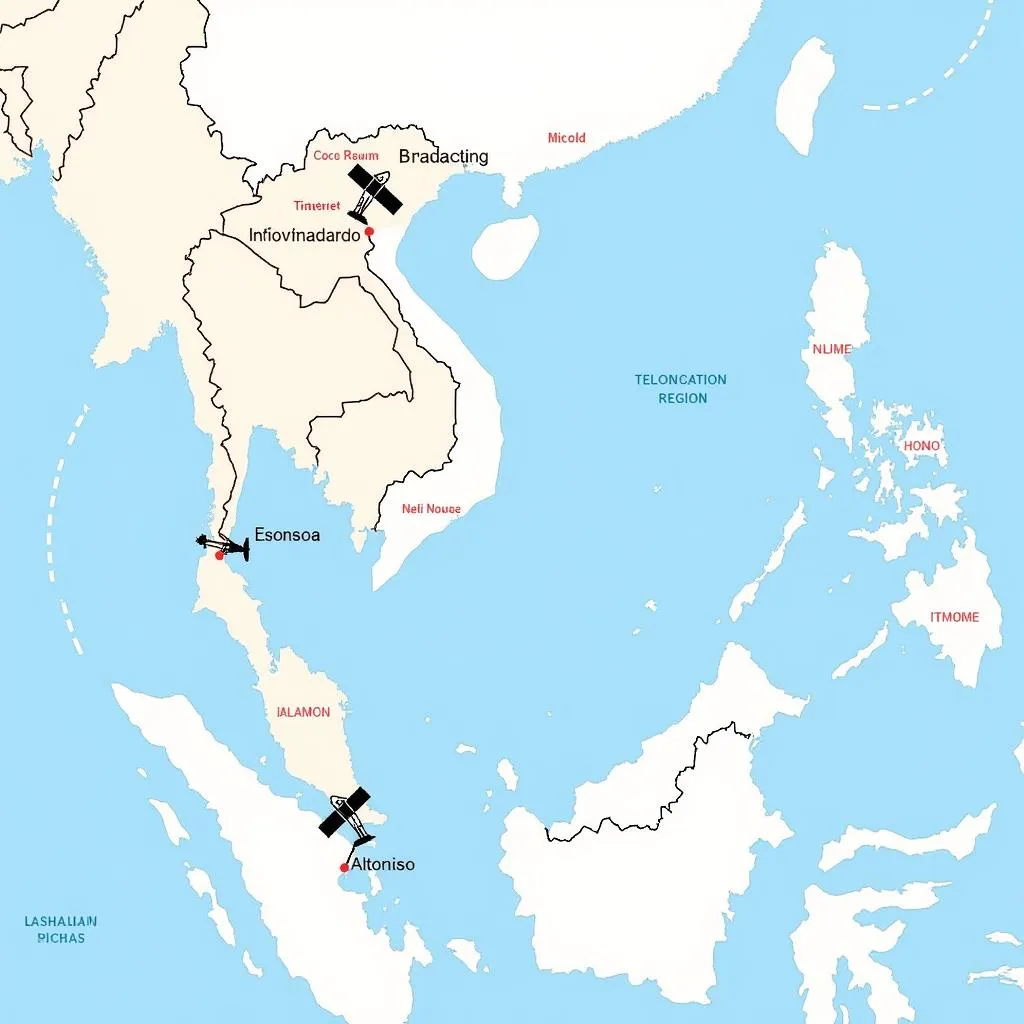 Southeast Asian Satellite Map