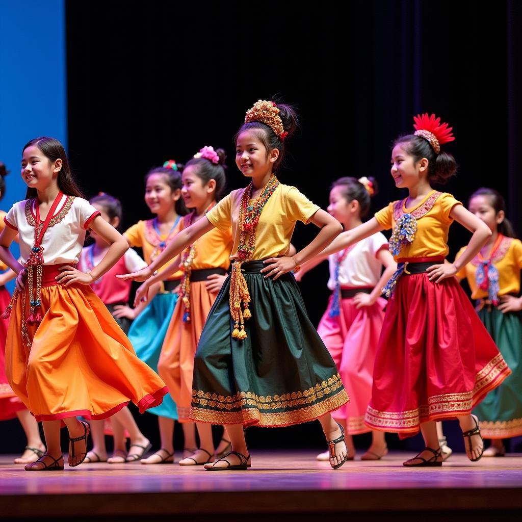 Scouts from different ASEAN countries perform traditional dances